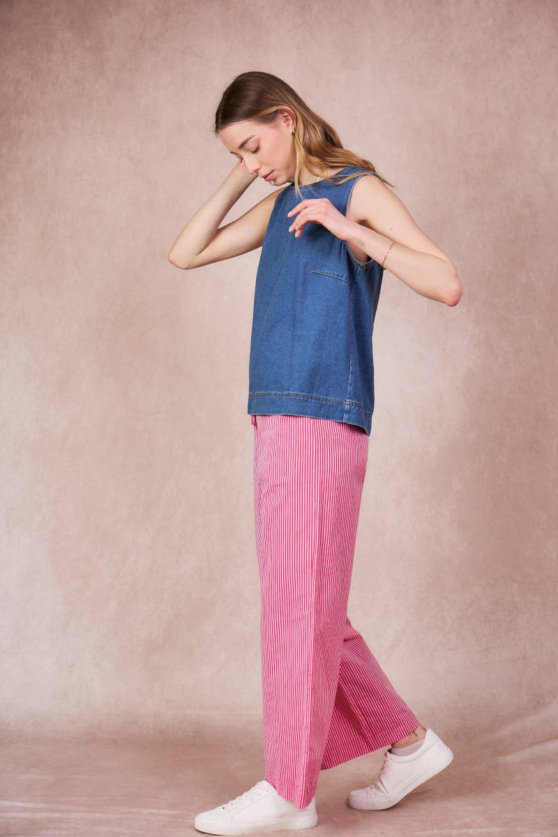 Top in denim Ariette da donna