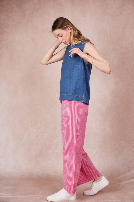 Top in denim Ariette da donna