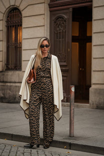Blusa animalier in viscosa
