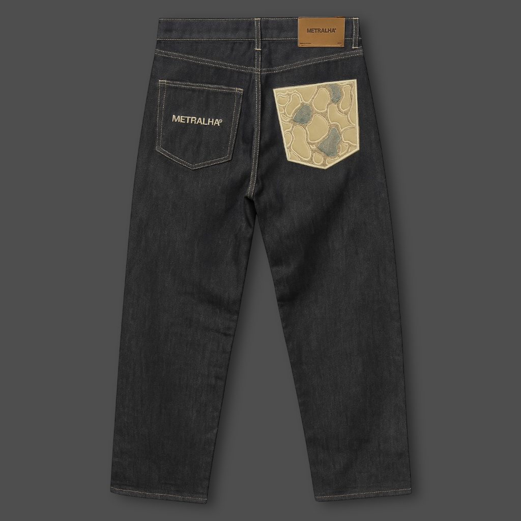 Jeans Wilderness a vestibilità rilassata con ricamo artistico
