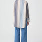 Camicia oversize a righe in cotone