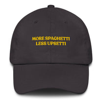 Cappellino da baseball ricamato “More Spaghetti Less Upsetti”