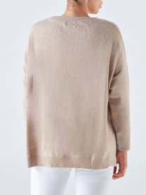 Maglione in maglia morbida con scollo tondo Nervo