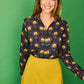 Camicia slim floreale con fiori gialli