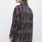 Blusa stampata con collo alto