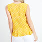 Blusa a pois con scollo a V e bottoni