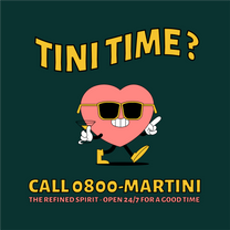 T-shirt biologica unisex con stampa "Call Martini"