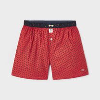 Boxer in cotone biologico rosso Jungle