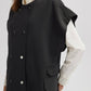 Gilet lungo nero con tasche