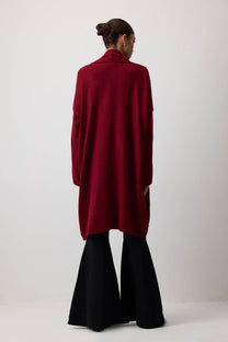 Cardigan oversize in maglia con tasche