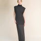 Tunica smanicata a collo alto in misto cashmere