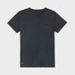 T-shirt in cotone organico tinta capo nera con taschino