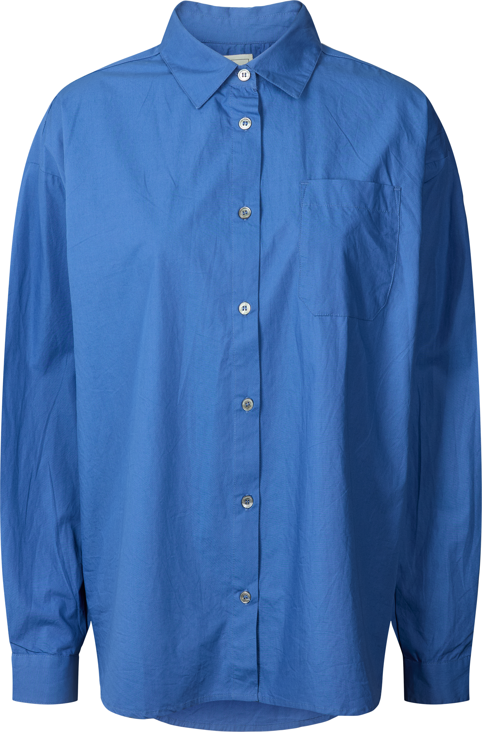 Camicia in popeline di cotone biologico GOTS Astrid azzurro chiaro