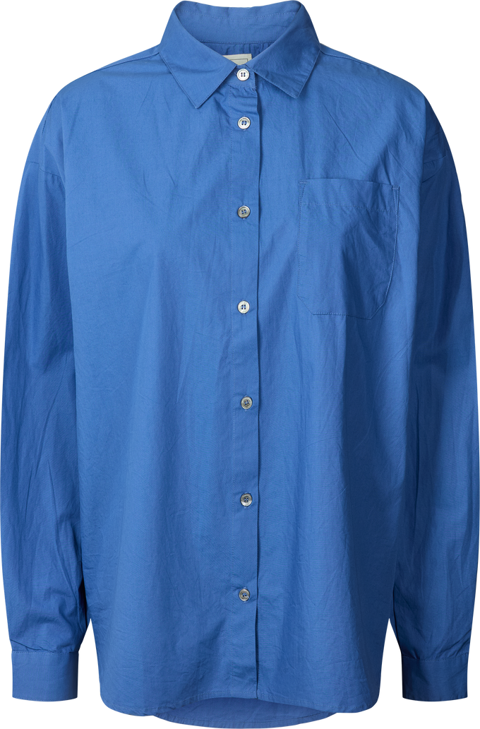 Camicia in popeline di cotone biologico GOTS Astrid azzurro chiaro