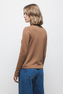 Maglione in maglia rasata con fiocco