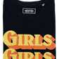 T-shirt unisex Girls Girls Girls con stampa Girl Power