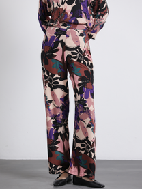 Pantaloni a palazzo floreali in viscosa
