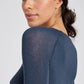 Top Amalie in lana blu denim
