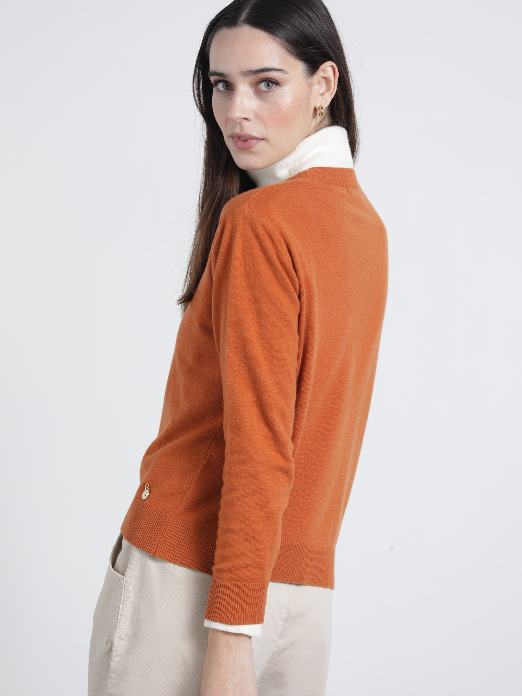 Maglione in maglia scollo a V vestibilità rilassata