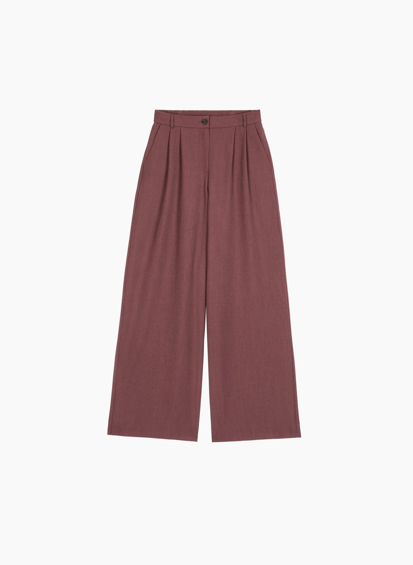 Pantaloni palazzo Pepina color cioccolato