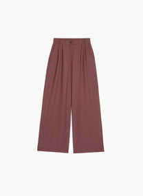Pantaloni palazzo Pepina color cioccolato