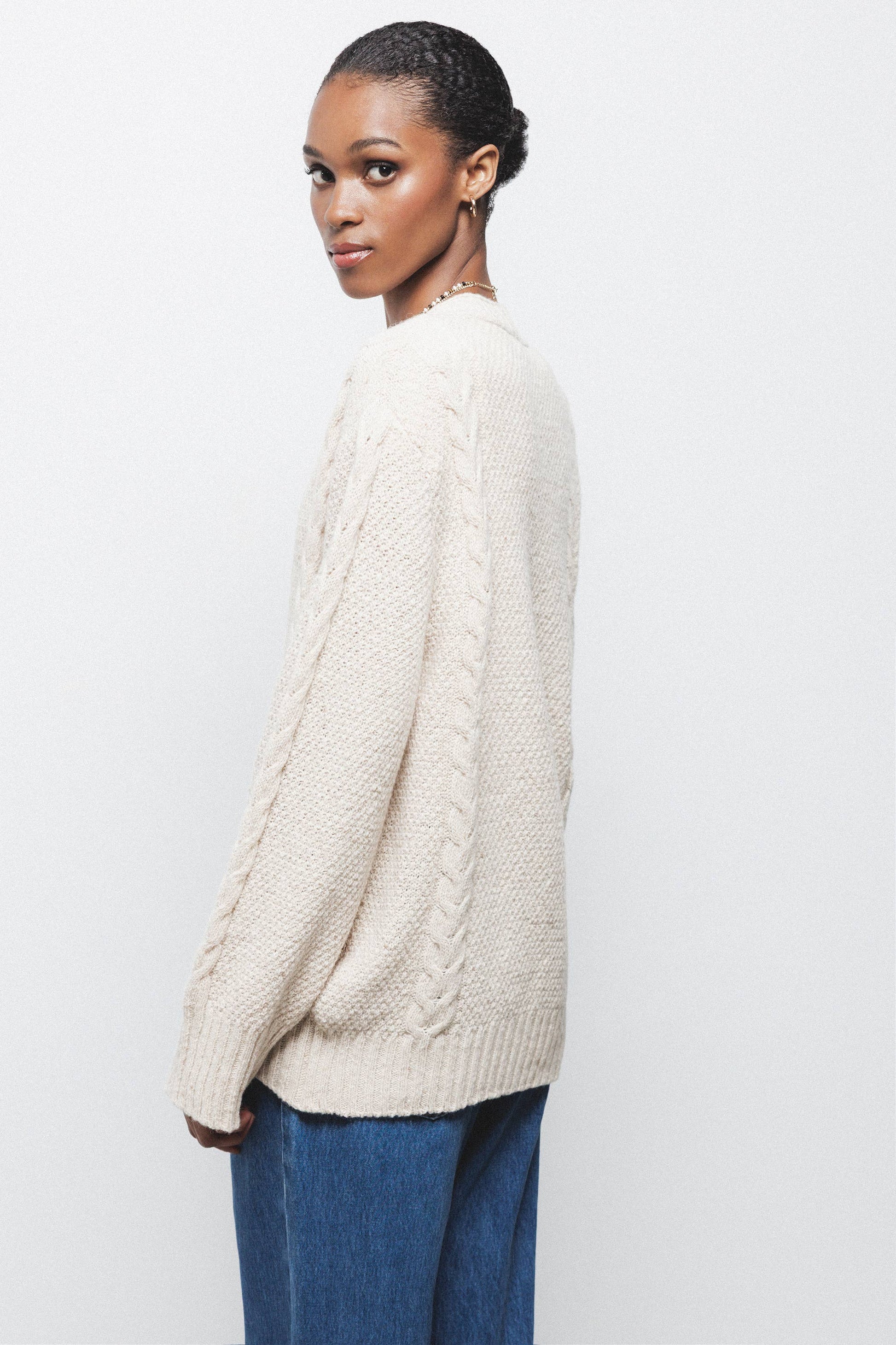 Cardigan in maglia con scollo a V