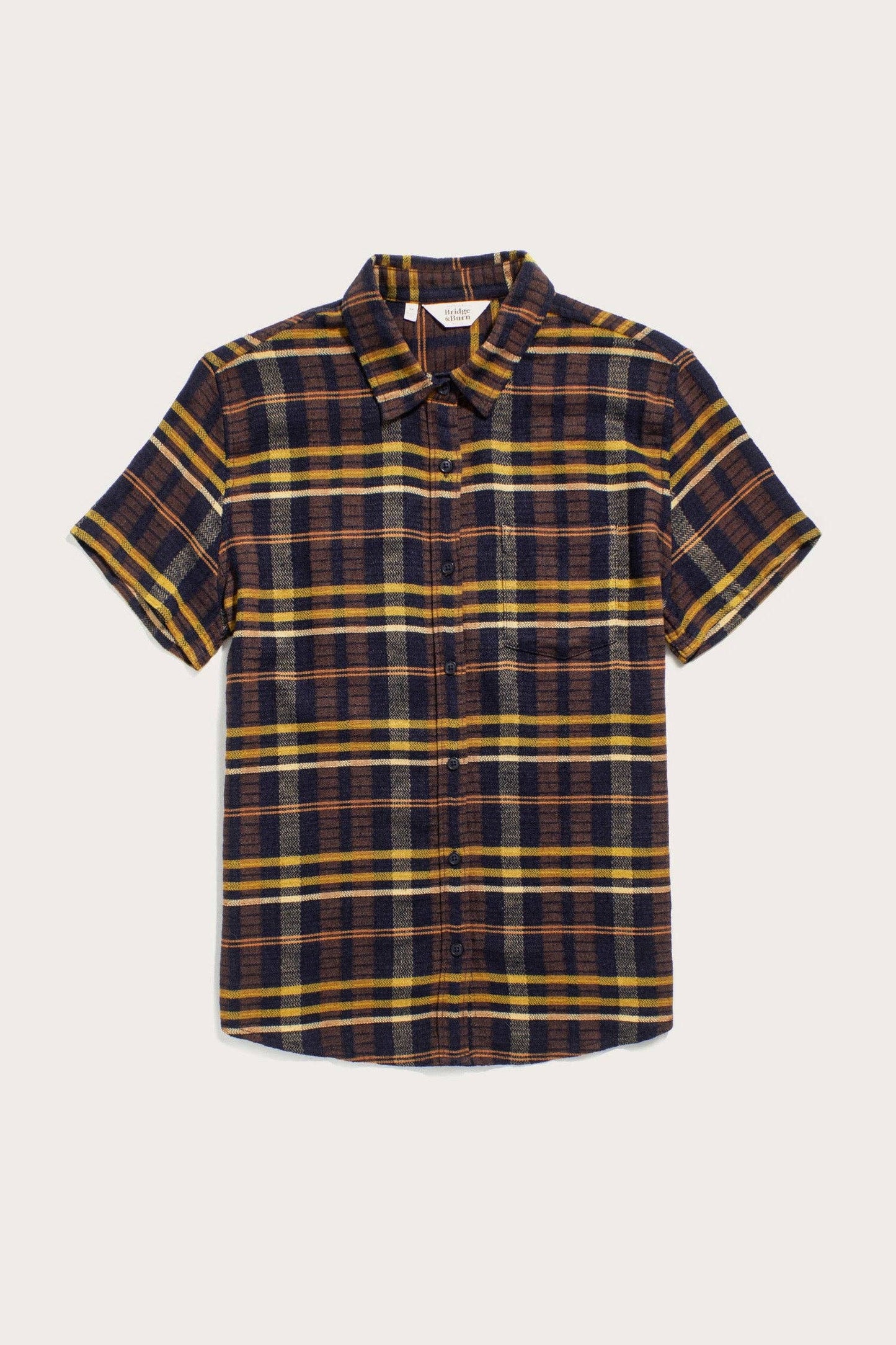 Camicia a maniche corte a quadri Alba del Deserto