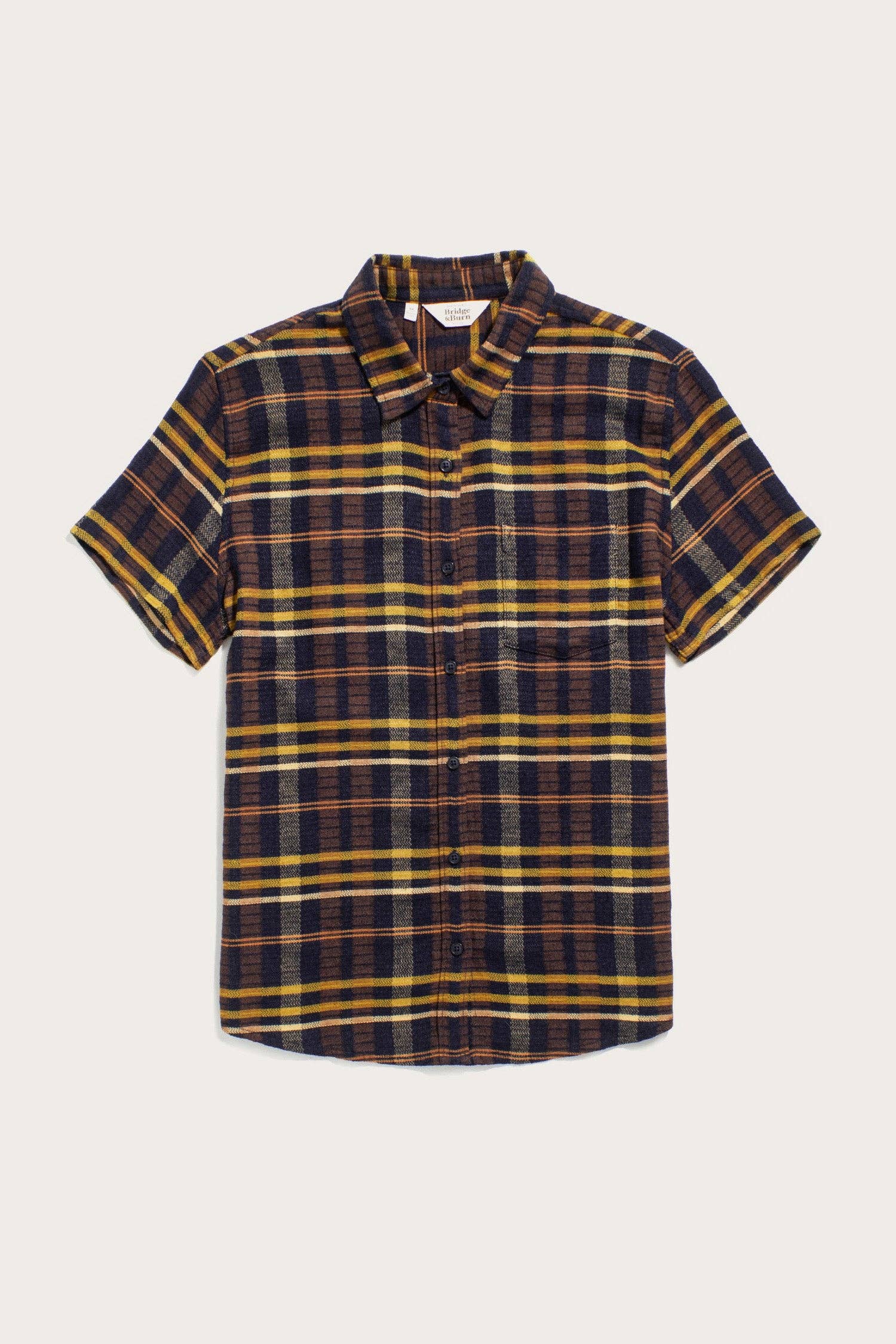 Camicia a maniche corte a quadri Alba del Deserto