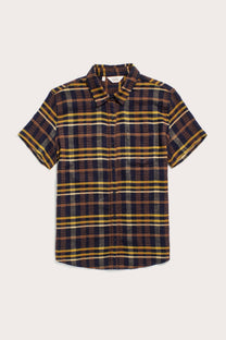 Camicia a maniche corte a quadri Alba del Deserto