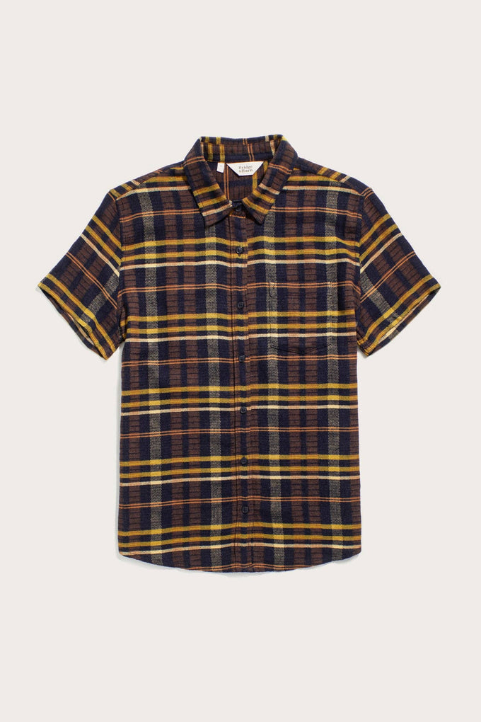 Camicia a maniche corte a quadri Alba del Deserto