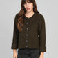 Cardigan in maglia color kaki