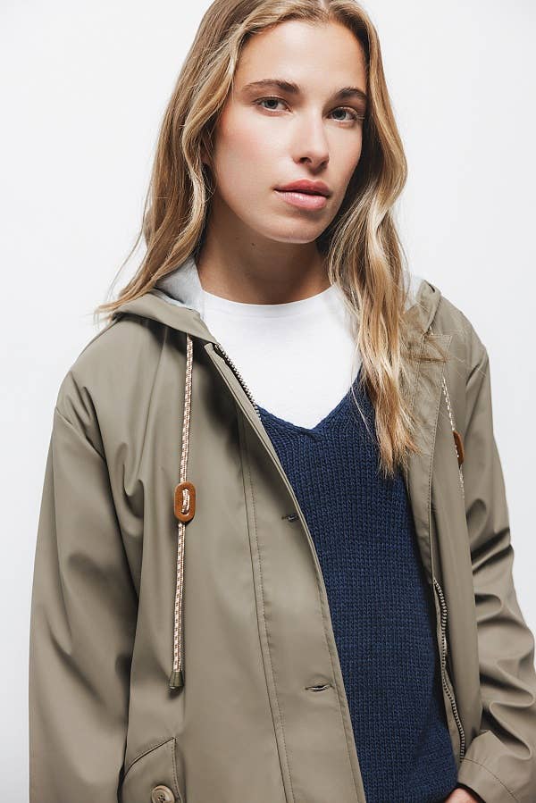 Parka con cappuccio e coulisse