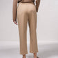 Pantaloni dritti con bottoni decorativi e vita elasticizzata