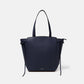 Borsa shopper in ecopelle con doppio manico e tracolla