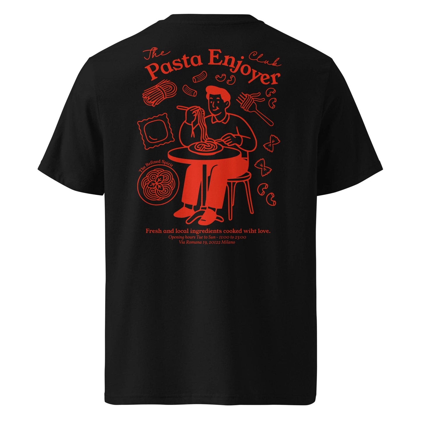 T-shirt unisex organica Il Club degli Amanti della Pasta