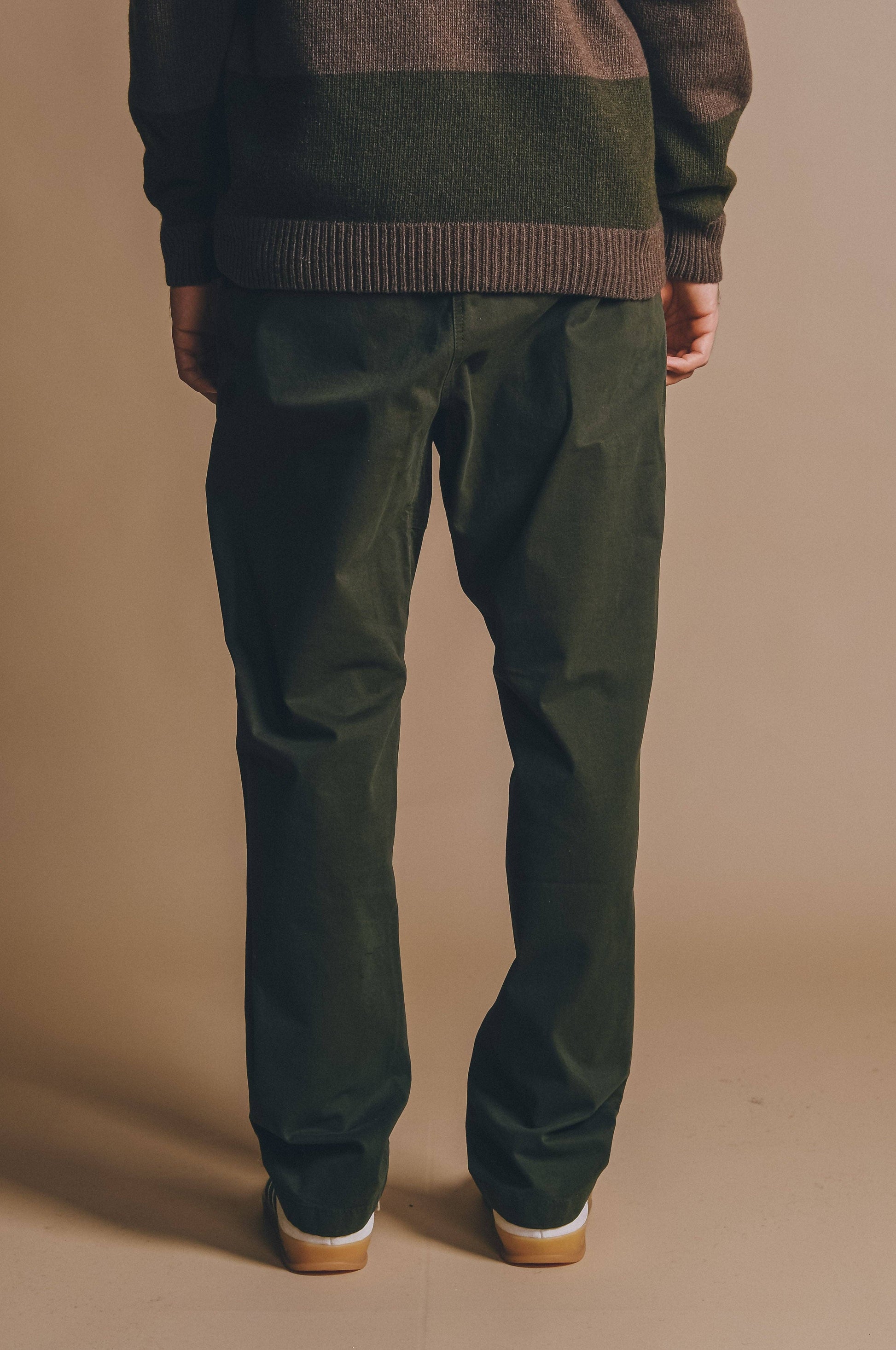 Pantaloni da arrampicata in cotone Ecodye verde oliva scuro