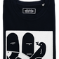 T-shirt Make Art Not War in cotone biologico con stampa grafica