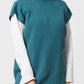 Gilet in maglia a coste con collo alto