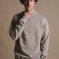 Maglione pesante in cotone biologico tinto a pigmento grigio