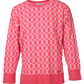 Maglia girocollo jacquard con fantasia geometrica