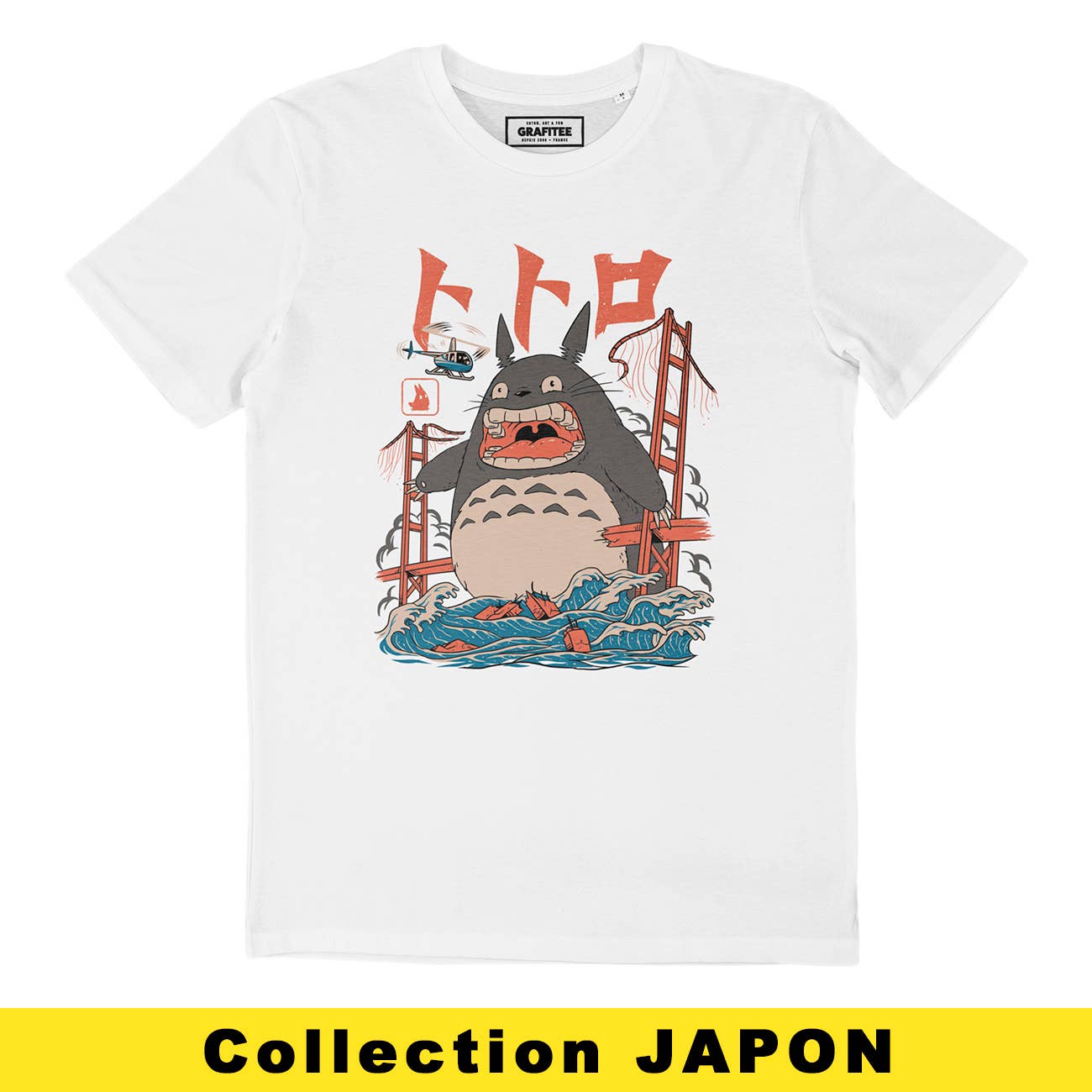 T-shirt Totoro Attack in cotone biologico