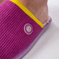 Pantofole in velluto a coste viola con interno in sherpa