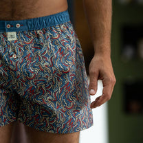 Boxer uomo in cotone biologico con stampa graffiti