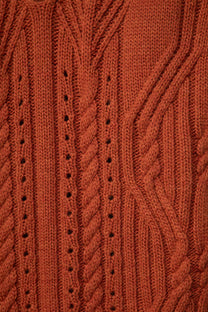 Maglione in maglia strutturata con scollo a V