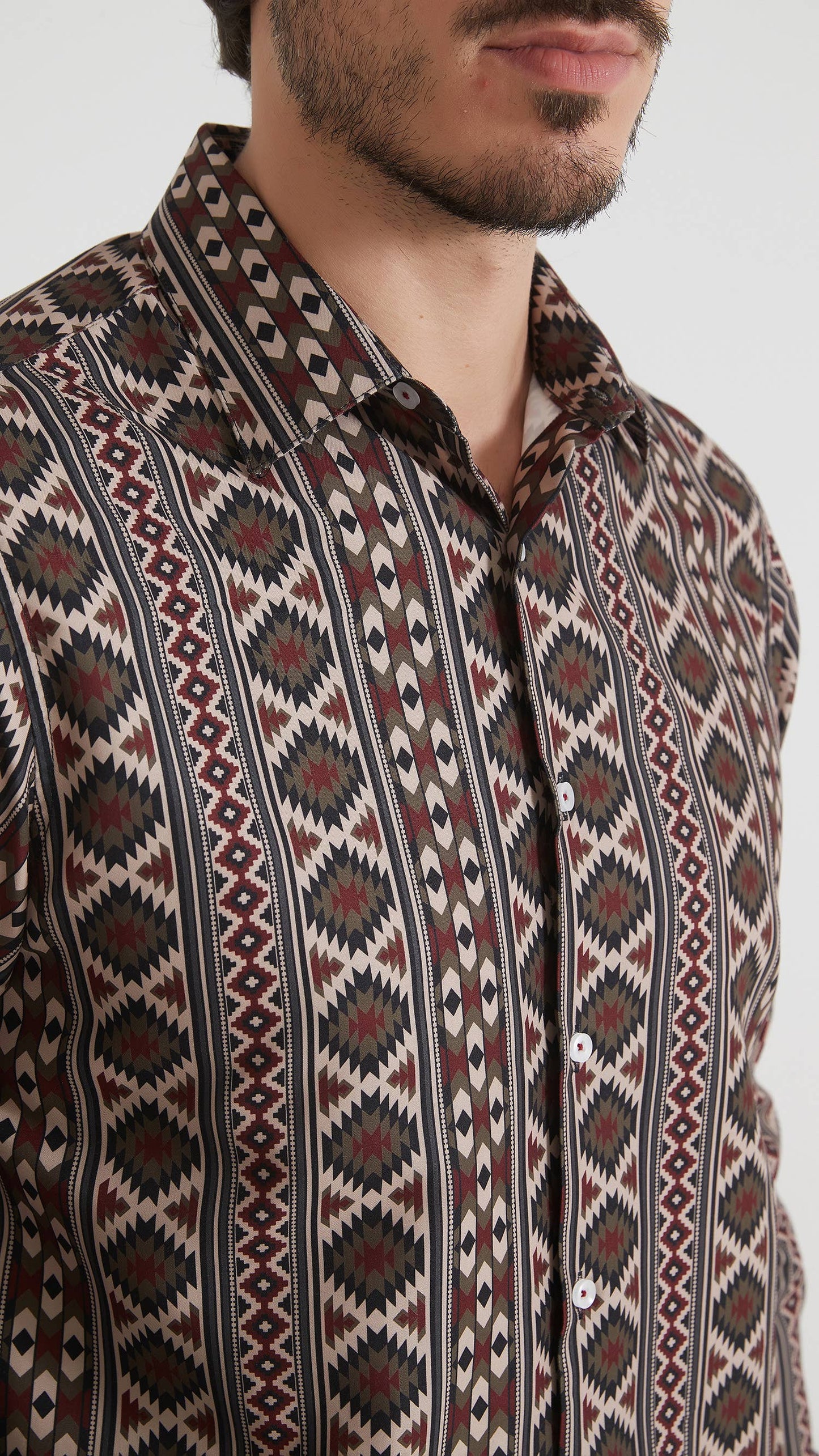Camicia comfort a fantasia