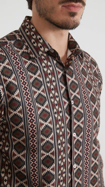 Camicia comfort a fantasia