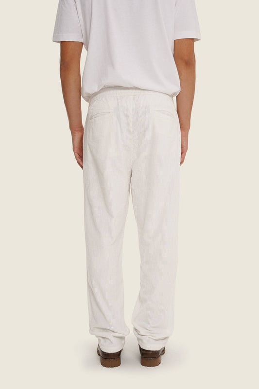Pantaloni in velluto a coste bianchi unisex