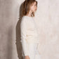 Maglione girocollo a trecce in maglia