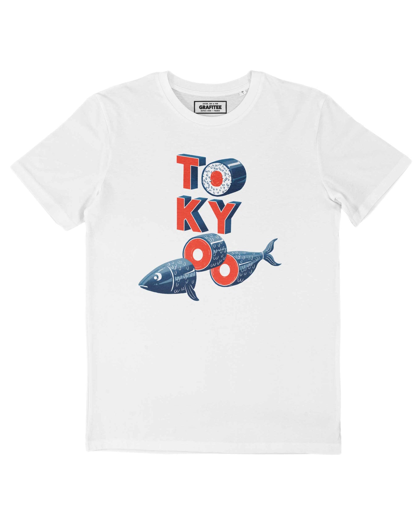 T-shirt Tokyo con grafica di cibo giapponese