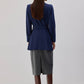 Camicia lunga in popeline con cintura